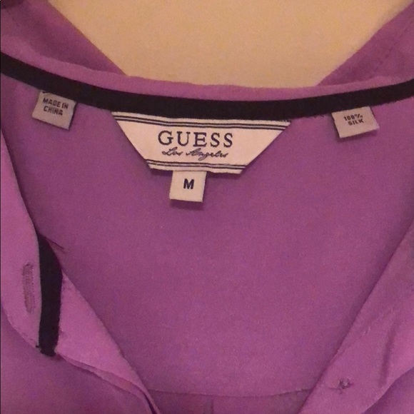 Guess 100% silk lavender blouse - Picture 2 of 3